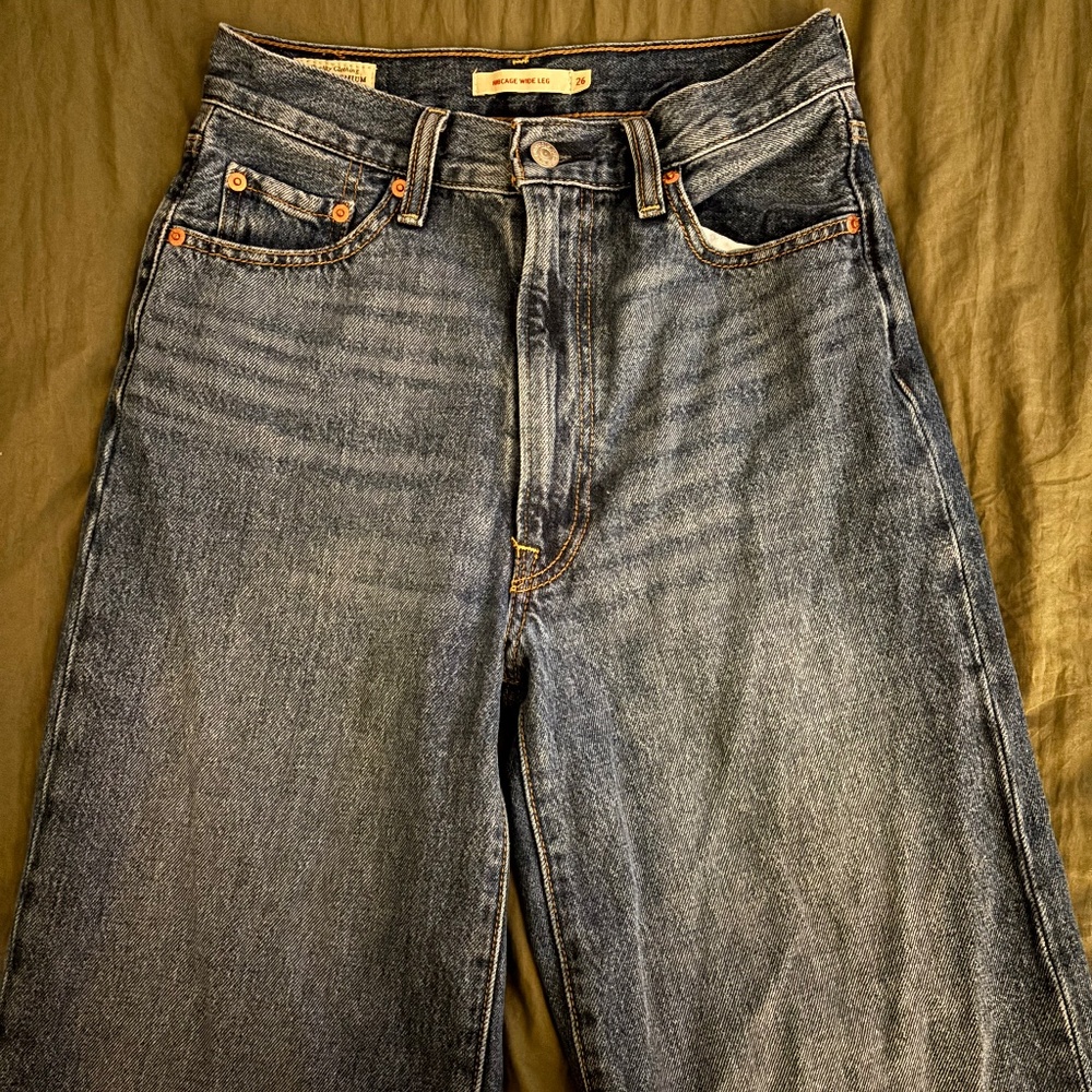 Levi’s blue jeans, size 26, high waisted